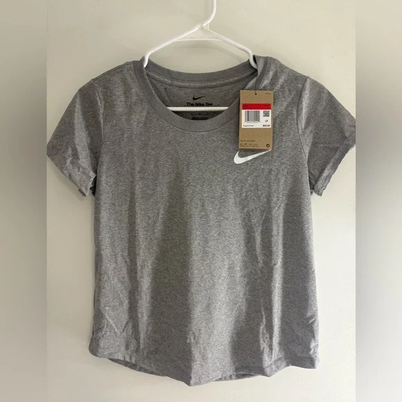 Nike Kids' Girls Dri-FIT T-Shirt, Grey, L New With Tags - Picture 1 of 3